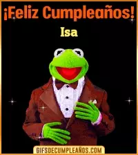 GIF Meme feliz cumpleaños Isa
